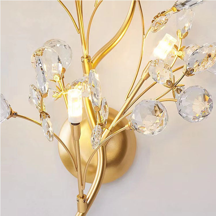 Entrance Restaurant Bedroom Crystal Lamp Background Wall Branch Wall Lamp