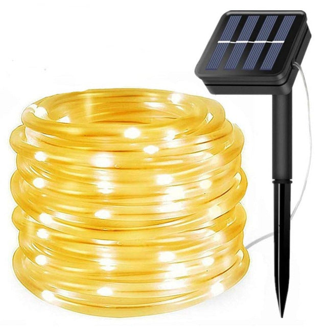 LED Solar Tube Lighting Chain Courtyard Decoration