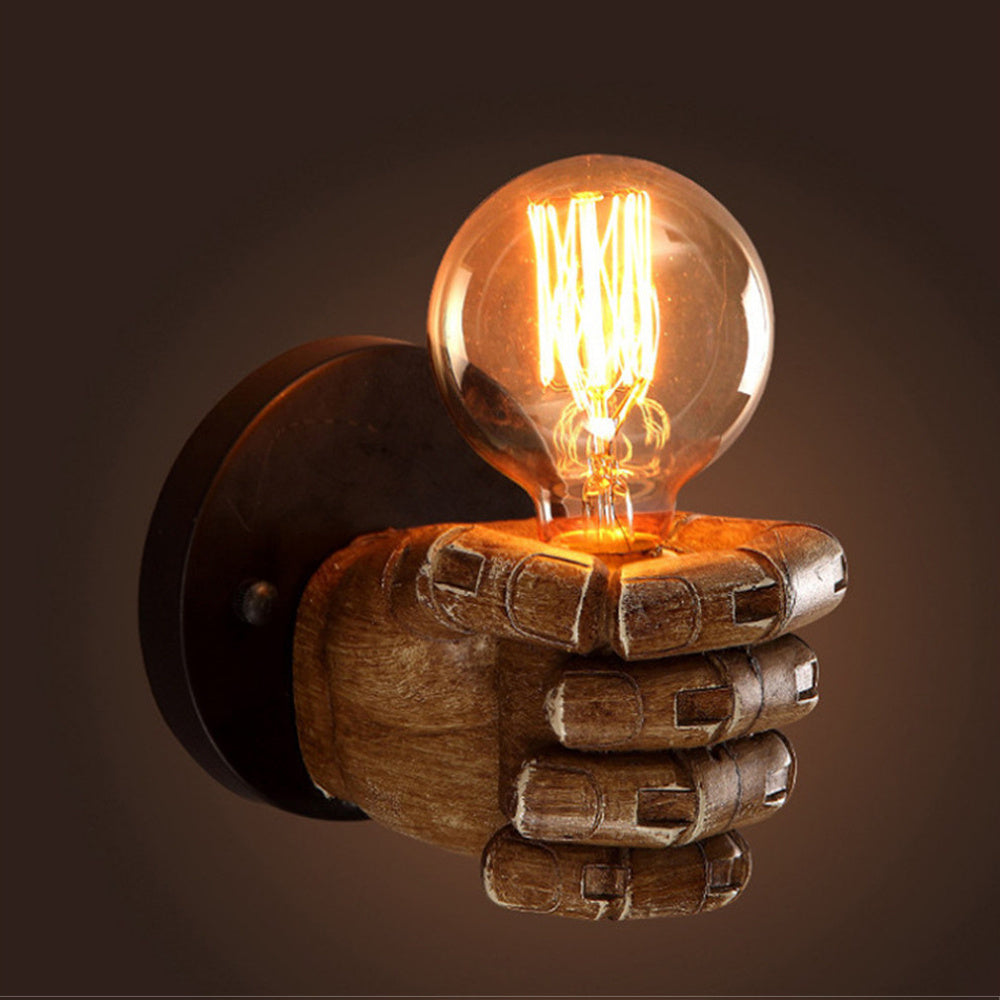 Fist resin wall lamp creates decorative wall lamp