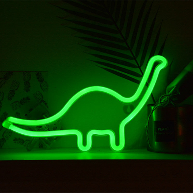 LED Neon Wall Hanging Dinosaur Decoration Night Light