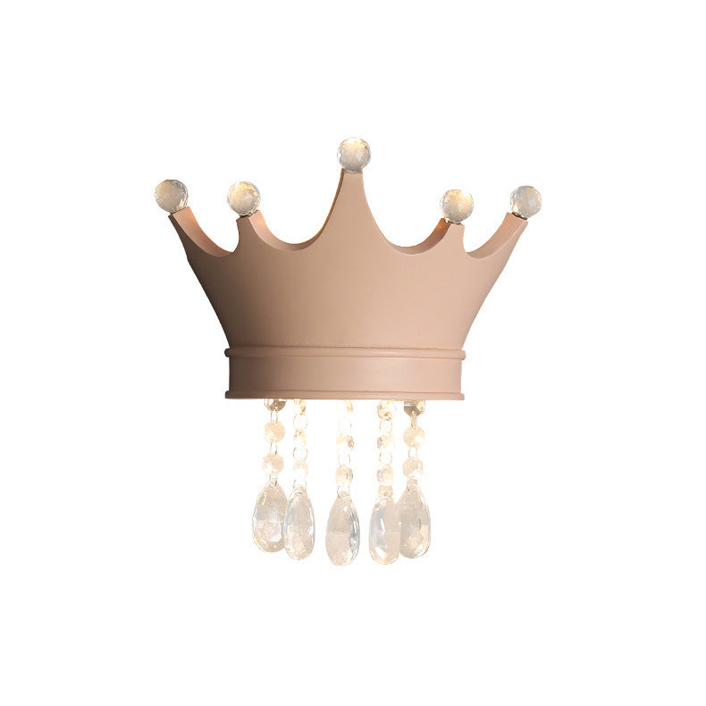 Crystal Crown Creative Personality Background Bedside Wall Lamp