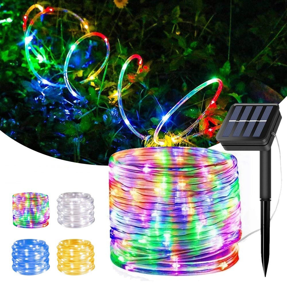 LED Solar Tube Lighting Chain Courtyard Decoration