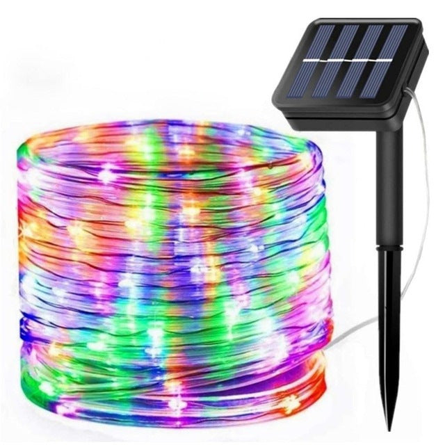 LED Solar Tube Lighting Chain Courtyard Decoration