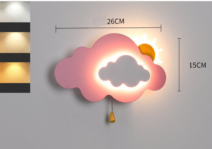 Cloud Children's Room Wall Cartoon Bedside Eye Protection Lamp