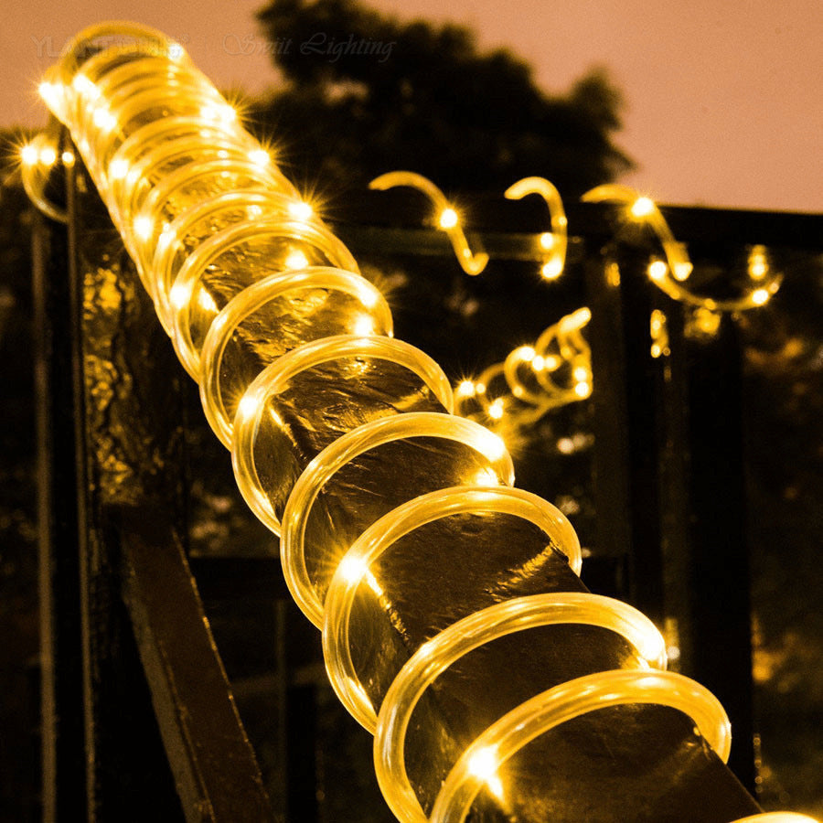 LED Solar Tube Lighting Chain Courtyard Decoration