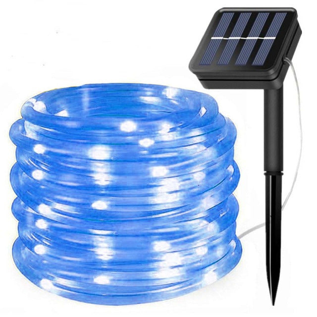 LED Solar Tube Lighting Chain Courtyard Decoration