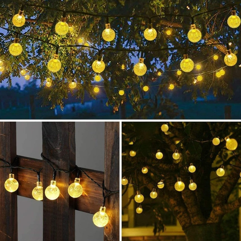 12M, 1 00pcs Lamp, 18mm Outer Diameter, Round String Light