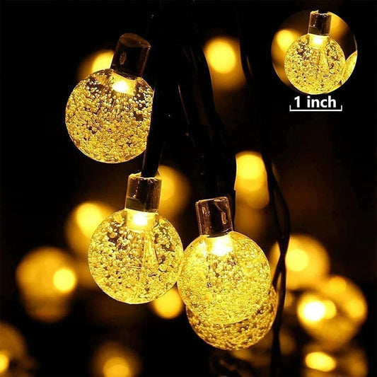 12M, 1 00pcs Lamp, 18mm Outer Diameter, Round String Light